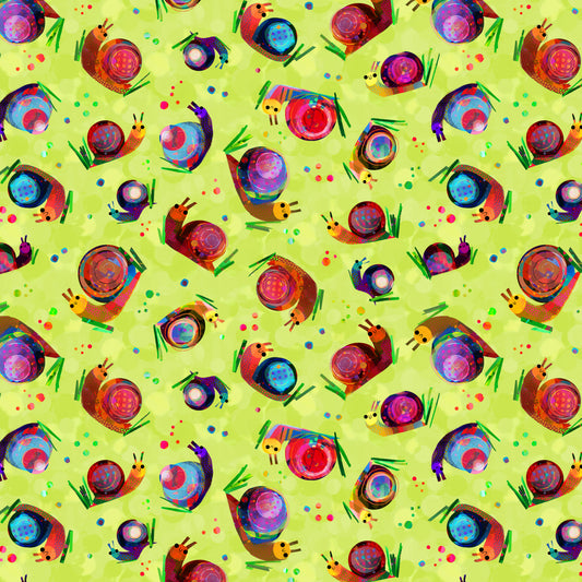 Animal Kingdom - Garden Snails - by Gareth Lucas with Windham Fabrics