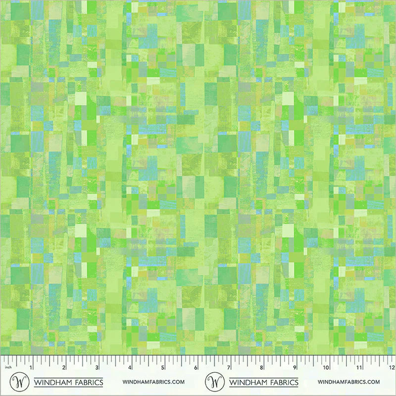 Mirage - Reflection in Lime - by Gareth Lucas with Windham Fabrics