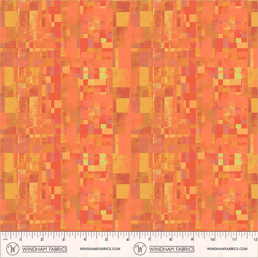 Mirage - Reflection in Red Orange - by Gareth Lucas with Windham Fabrics