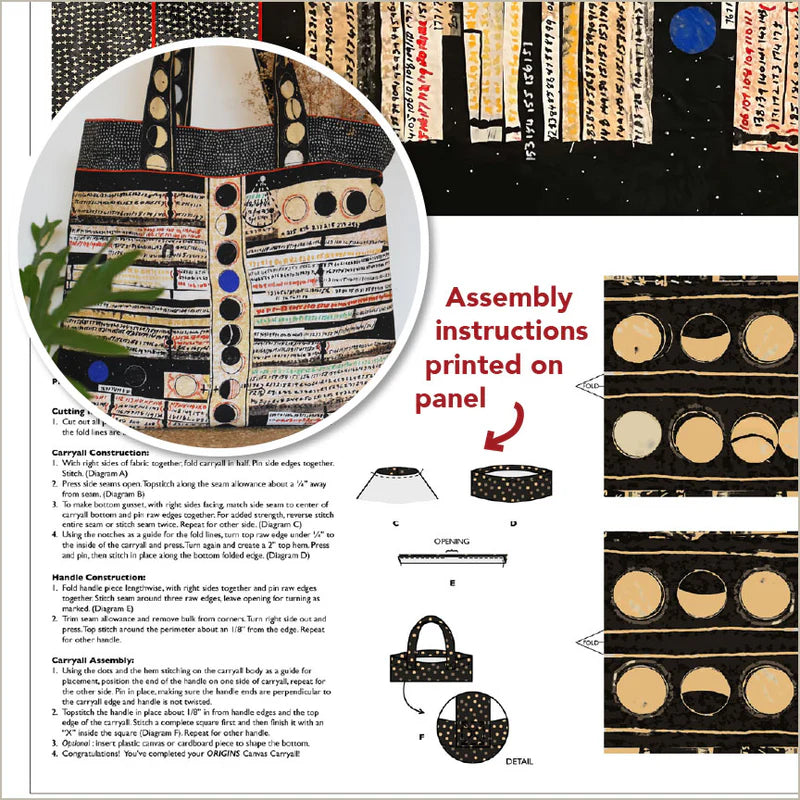 Origins - Canvas Carryall Panel - by Shane Drinkwater with Windham Fabrics