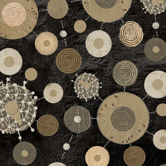 Origins - Core in Coal 108" Wide Back - by Shane Drinkwater with Windham Fabrics