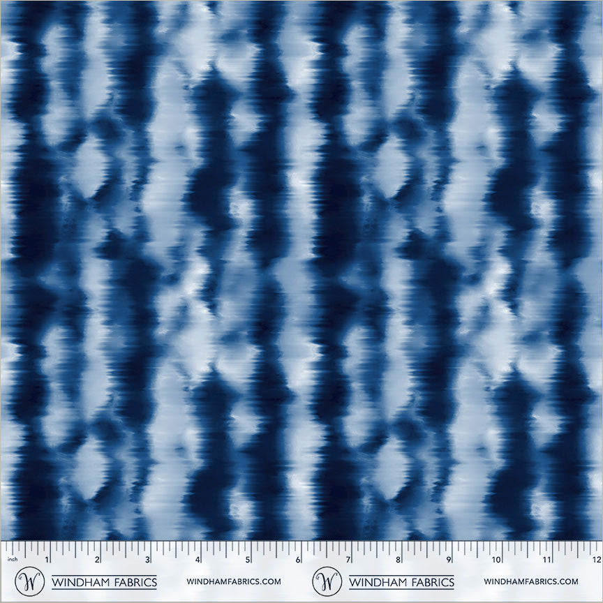 Shibori - Wavelength in Navy - by Whistler Studios with Windham Fabrics