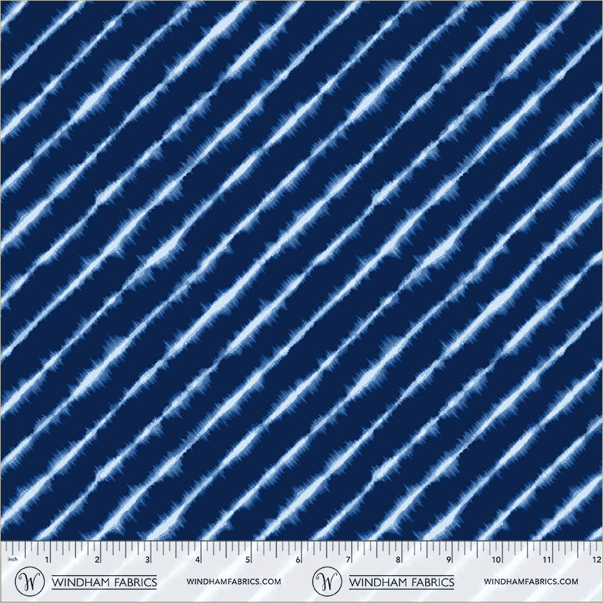 Shibori - Vibrations in Indigo - by Whistler Studios with Windham Fabrics
