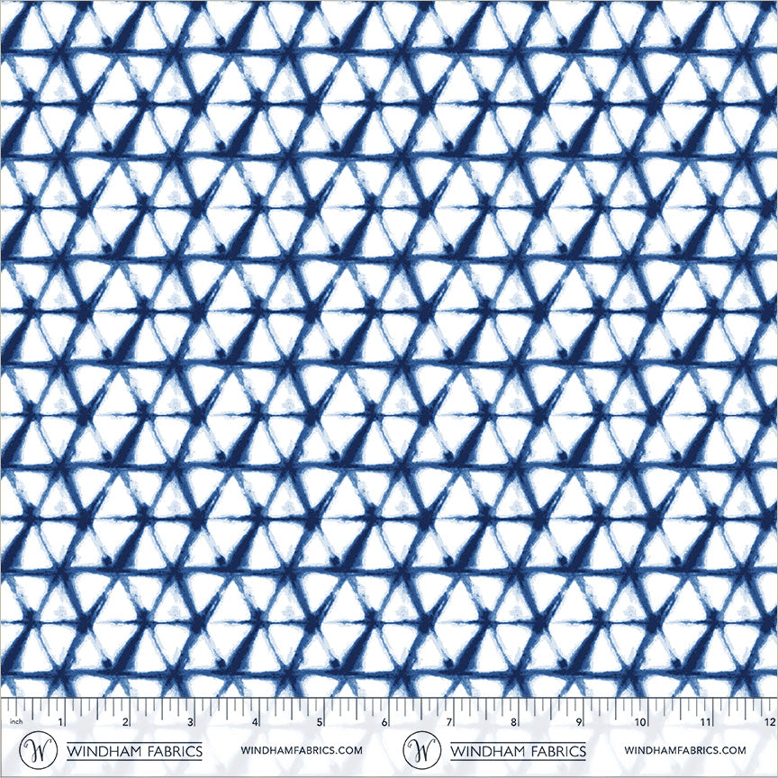 Shibori - Lattice in Sodalite - by Whistler Studios with Windham Fabrics