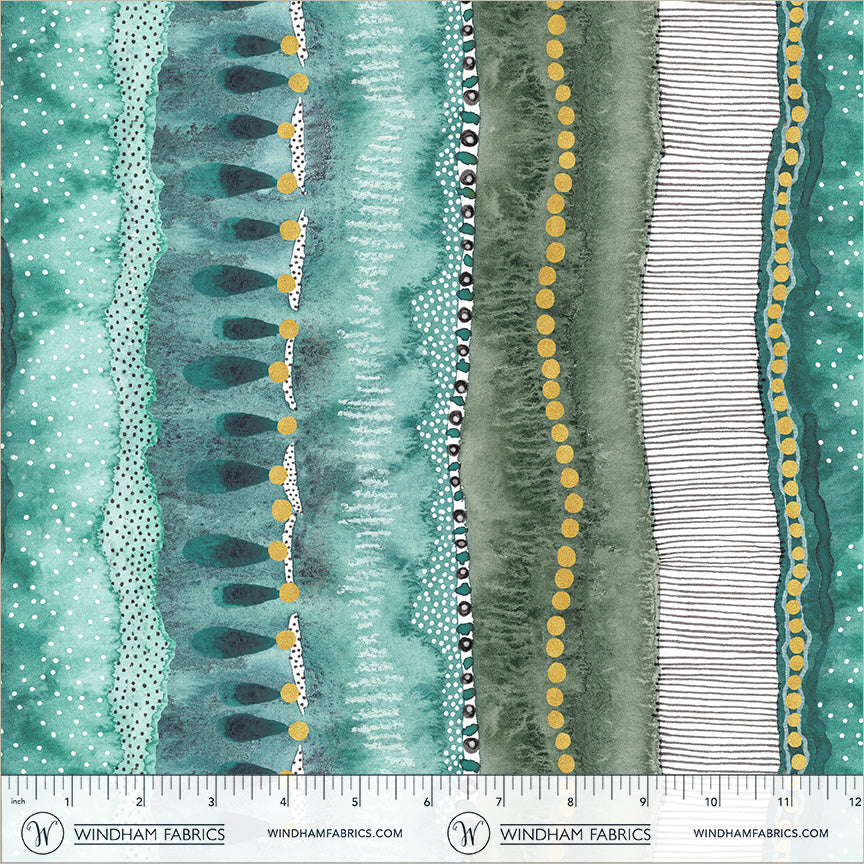 Additional view of Pebble & Posy Ripple in Jade