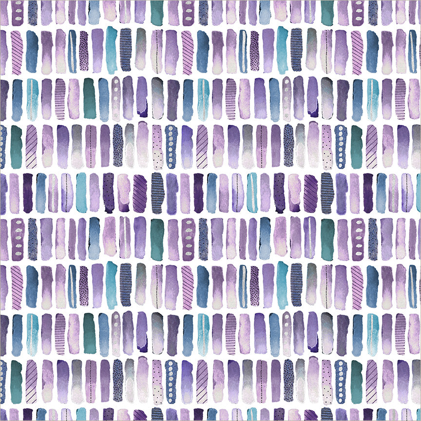 Pebble & Posy Cobblestone Lilac quilt fabric by Essoldo Design