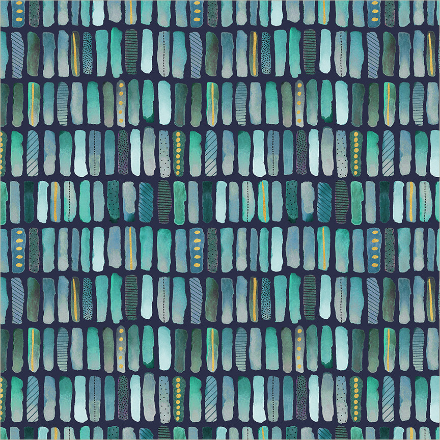Pebble & Posy Cobblestone Lagoon quilt fabric by Essoldo Design