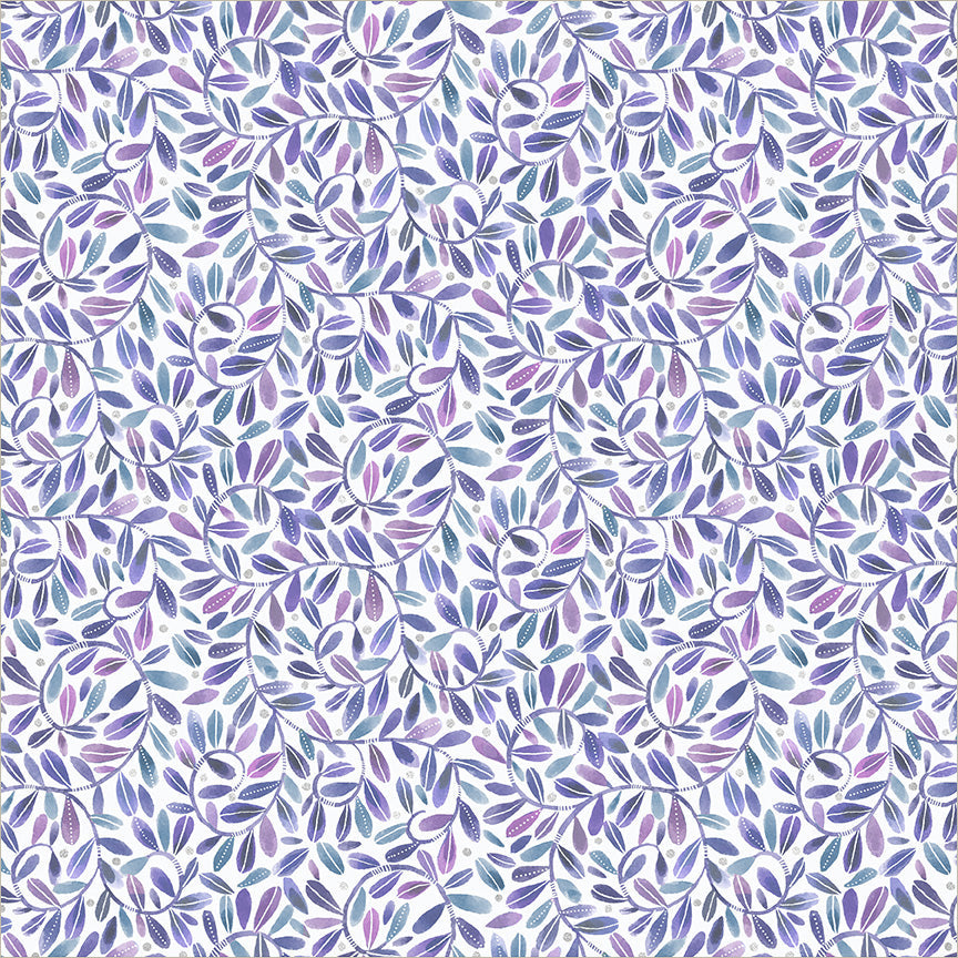 Pebble & Posy Ramble Lilac quilt fabric by Essoldo Design