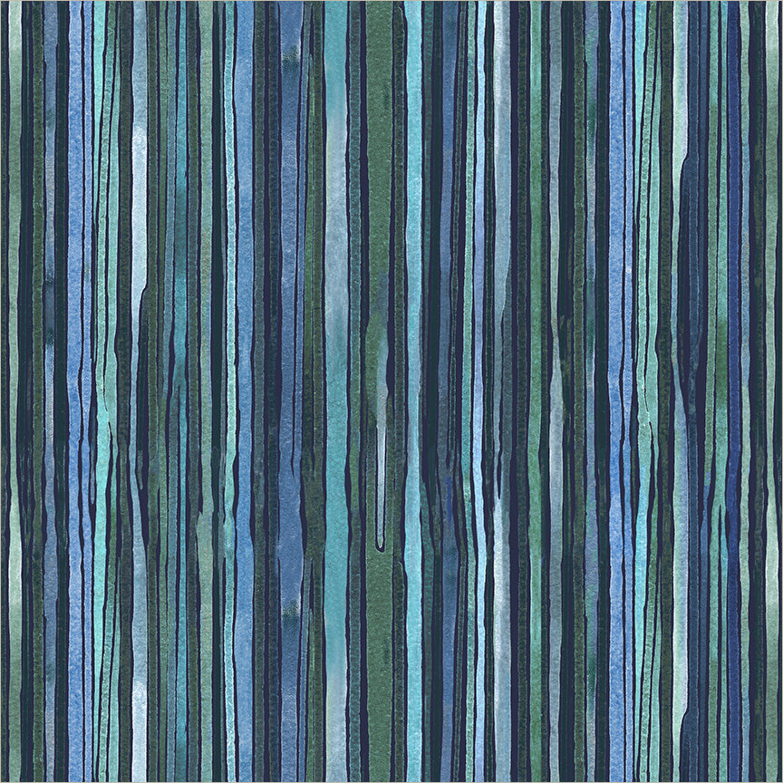 Pebble & Posy Trickle Lagoon quilt fabric by Essoldo Design