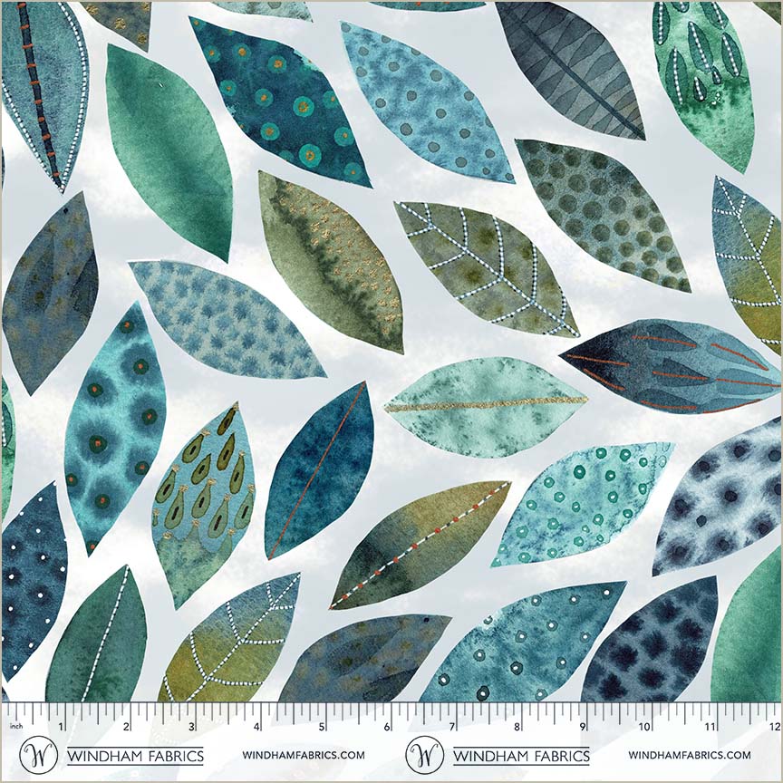 Additional view of Pebble & Posy Forest Fall in Jade