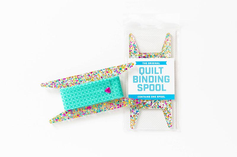 Glitter Binding Spool Teal, Aqua, & Gold Glitter by Stitch Supply