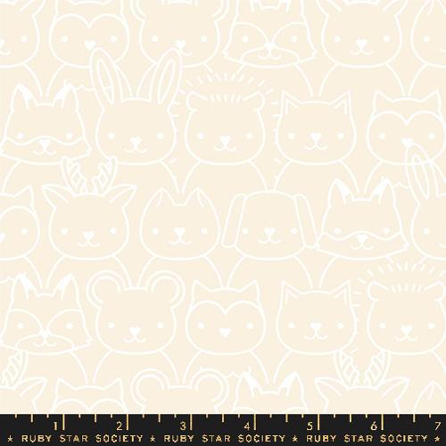 Woodland Park Fabric - Sup Animals - Shell PRE-ORDER SHIPS IN JANUARY (Half Yard Cut) by Rashida Coleman Hale with Ruby Star Society