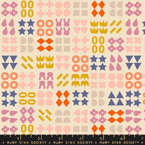 Woodland Park Fabric - Shapely - Parchment (Half Yard Cut) by Rashida Coleman Hale with Ruby Star Society