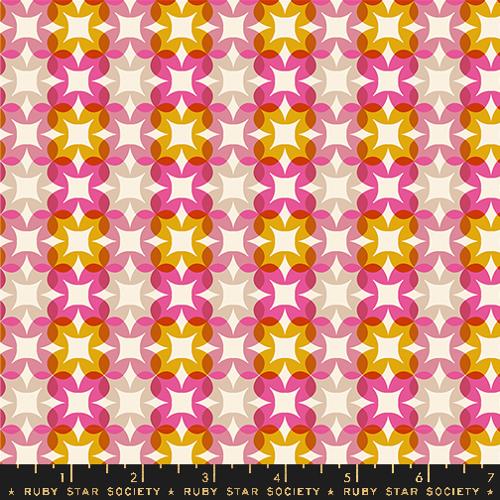 Woodland Park Fabric - Flower Plaid - Raspberry (Half Yard Cut) by Rashida Coleman Hale with Ruby Star Society