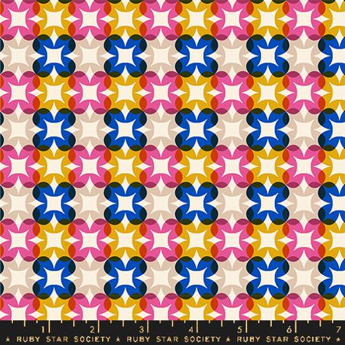 Woodland Park Fabric - Flower Plaid - Blue RIbbon PRE-ORDER SHIPS IN JANUARY (Half Yard Cut) by Rashida Coleman Hale with Ruby Star Society