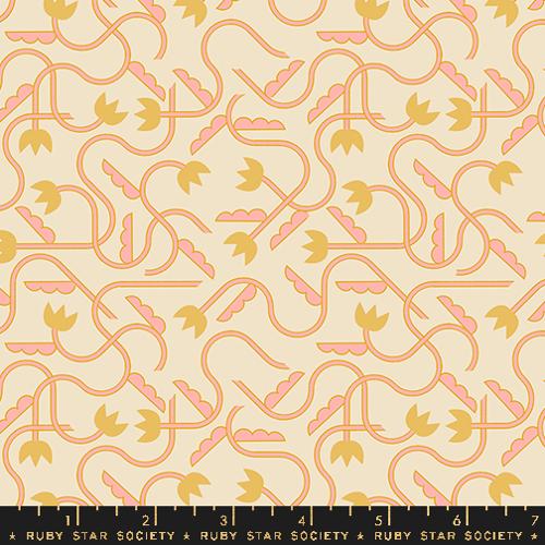 Woodland Park Fabric - That One Flower Print - Parchment PRE-ORDER SHIPS IN JANUARY (Half Yard Cut) by Rashida Coleman Hale with Ruby Star Society