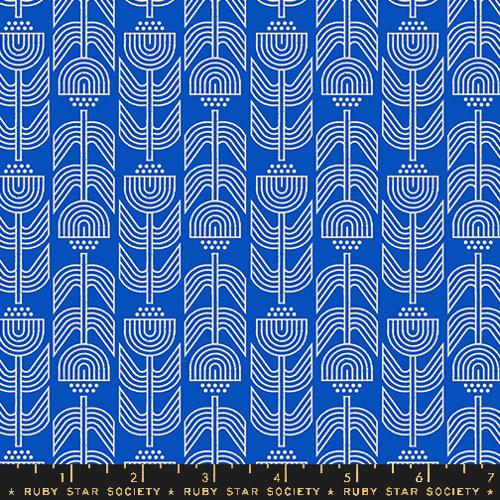 Woodland Park Fabric - Ironworks - Blue Ribbon PRE-ORDER SHIPS IN JANUARY (Half Yard Cut) by Rashida Coleman Hale with Ruby Star Society