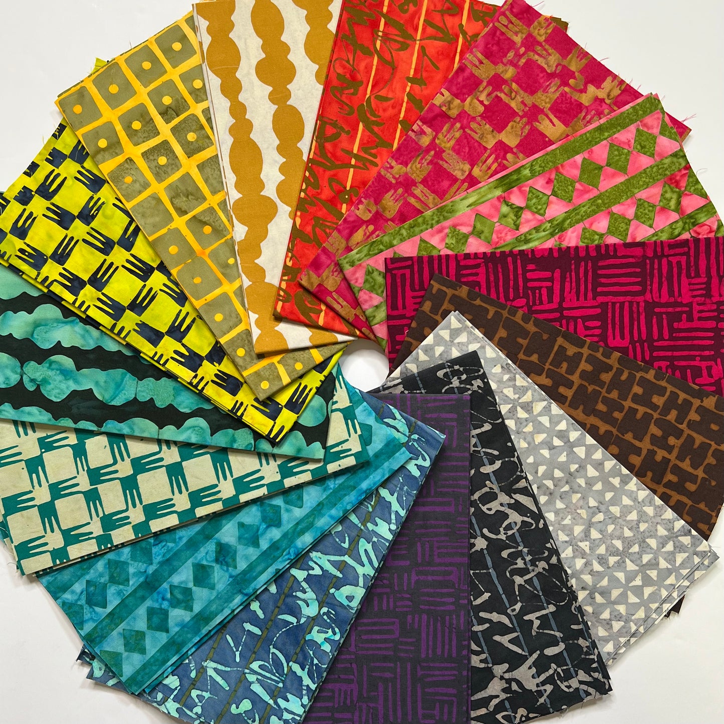 Stenographer's Notebook Batik Bundles from Marcia Derse with Anthology Fabrics