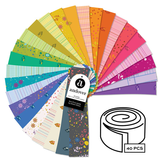 Sun Print 2026 - 2.5 Inch Strip Rolls - by Alison Glass with Andover Fabrics