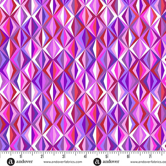 Perfect Day - Prism in Purple - by Libs Elliot with Andover Fabrics