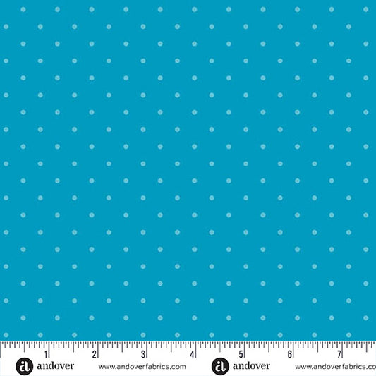 Simply Spot - Turquoise - by Andover Fabrics