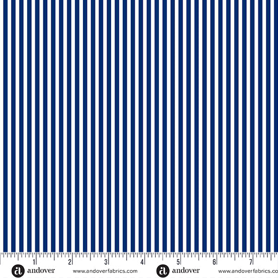 Simply Stripe - Navy - by Andover Fabrics