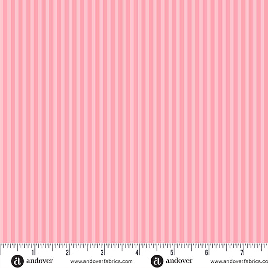 Simply Stripe - Soft Pink - by Andover Fabrics