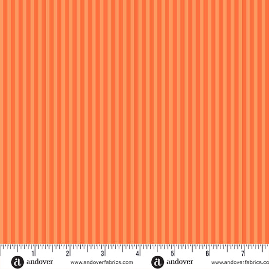 Simply Stripe - Carrot - by Andover Fabrics