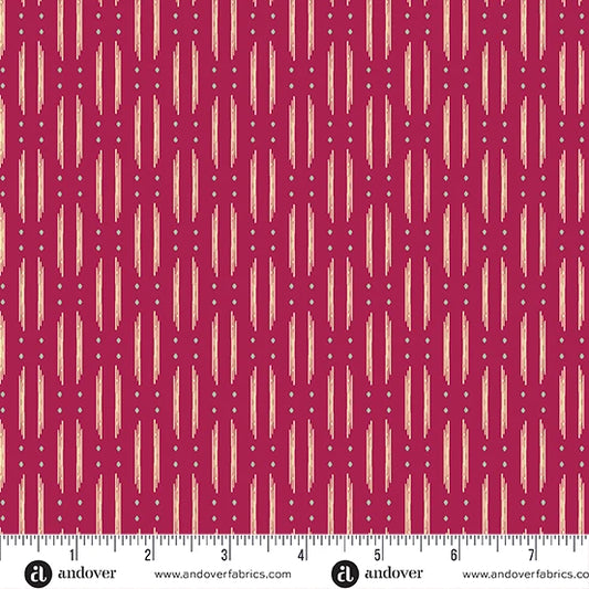 Winged Garden - Renewal Rhythms in Pink Petal - by Alexandra Bordallo with Andover Fabrics