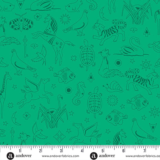 Sun Print 2025 - Grasshopper Philately - Cosmos PRE-ORDER SHIPS JANUARY 2025 by Alison Glass with Andover Fabrics