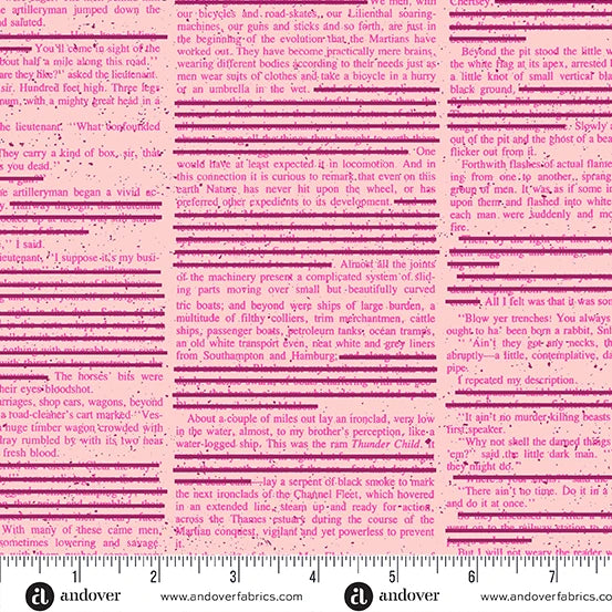 Scrawl - Redacted Redux in Flush - by Giucy Giuce with Andover Fabrics