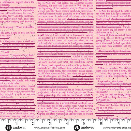 Scrawl - Redacted Redux in Flush - by Giucy Giuce with Andover Fabrics