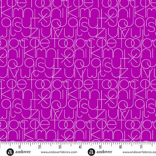 Soliloquy - Enough in Grape (Half Yard Cut) by Alison Glass with Andover Fabrics