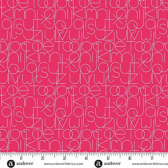 Soliloquy - Enough in Strawberry (Half Yard Cut) by Alison Glass with Andover Fabrics