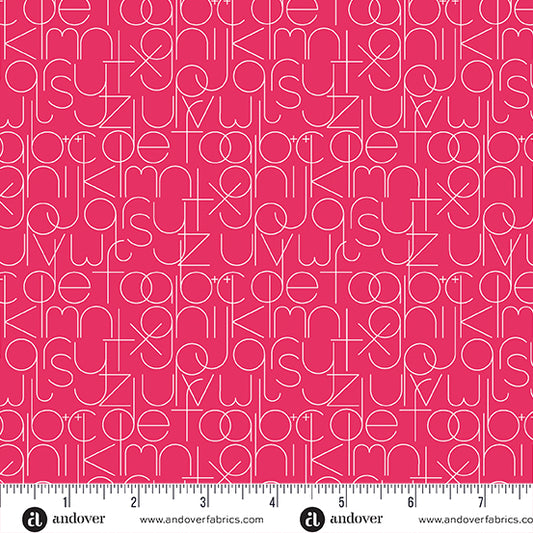 Soliloquy - Enough in Strawberry (Half Yard Cut) by Alison Glass with Andover Fabrics