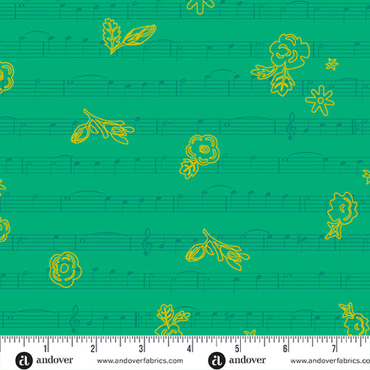 Soliloquy - Singalong in Fern (Half Yard Cut) by Alison Glass with Andover Fabrics