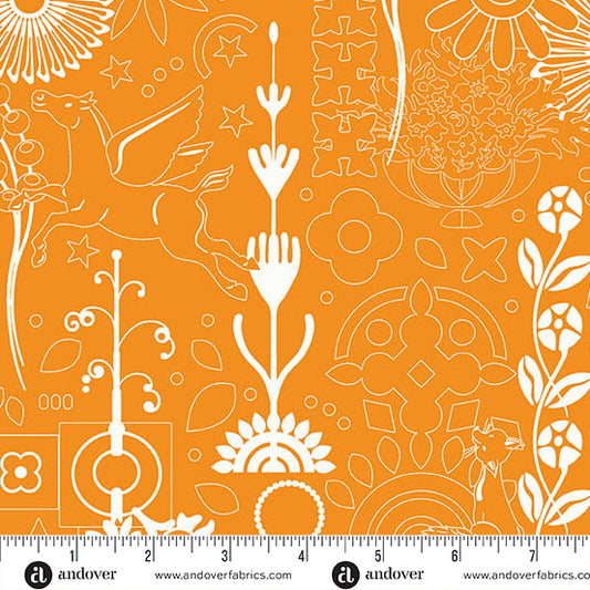 Sun Print 2025 - Retriever Cameo - Cosmos PRE-ORDER SHIPS JANUARY 2025 by Alison Glass with Andover Fabrics