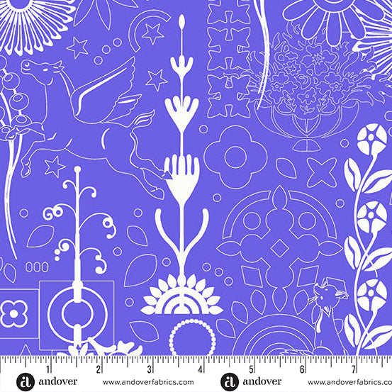 Sun Print 2025 - Hydrangea Cameo - Cosmos PRE-ORDER SHIPS JANUARY 2025 by Alison Glass with Andover Fabrics