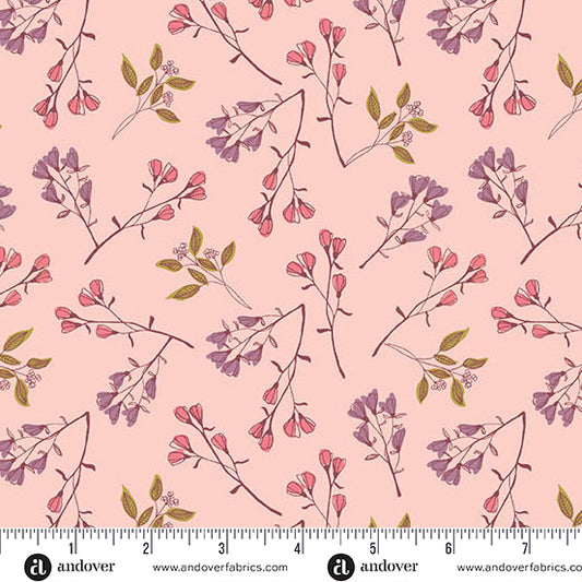 Meadow Walk - Blush Bloom Burst PREORDER SHIPS FEBRUARY 2025 by Alexandra Bordallo with Andover Fabrics