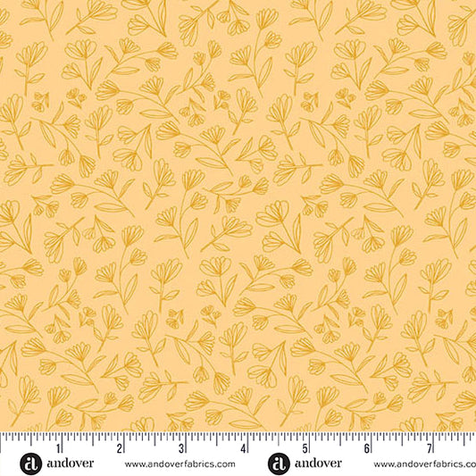 Meadow Walk - Sunlight Wild Freesia PREORDER SHIPS FEBRUARY 2025 by Alexandra Bordallo with Andover Fabrics