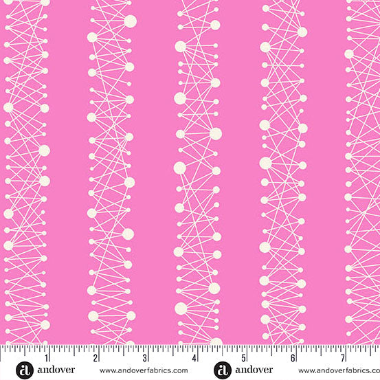 40 - Super String Theory in Pink Panther by Giucy Giuce with Andover Fabrics