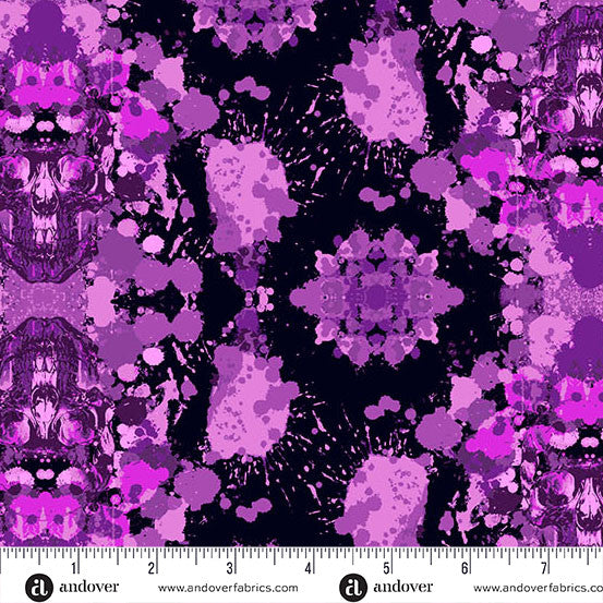 Phantasm - Dark Damask in Elixir - by Libs Elliot with Andover Fabrics