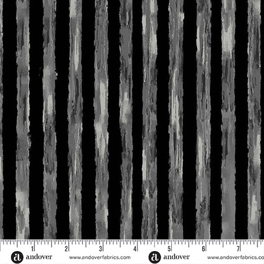 Phantasm - Shadow Stripe in Ash - by Libs Elliot with Andover Fabrics
