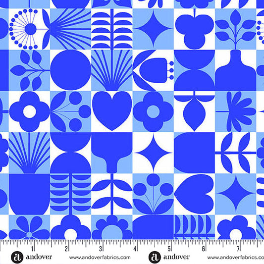 Amsterdam - Cityscape Delftware - by Libs Elliott with Andover Fabrics