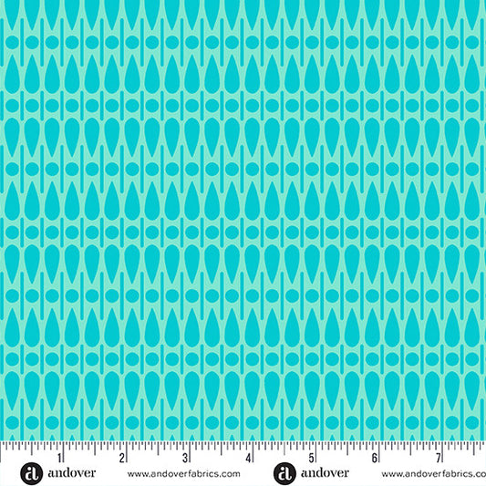 Sun Print 2024 - Scatter in Aqua - by Alison Glass with Andover Fabric