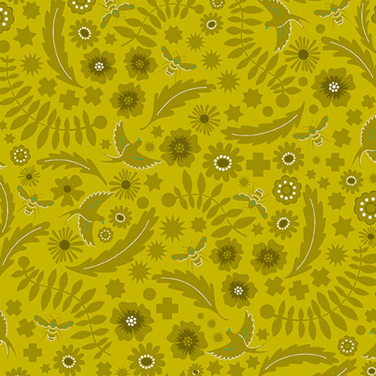Sun Print 2022 - Meadow in Chartreuse - by Alison Glass with Andover Fabrics