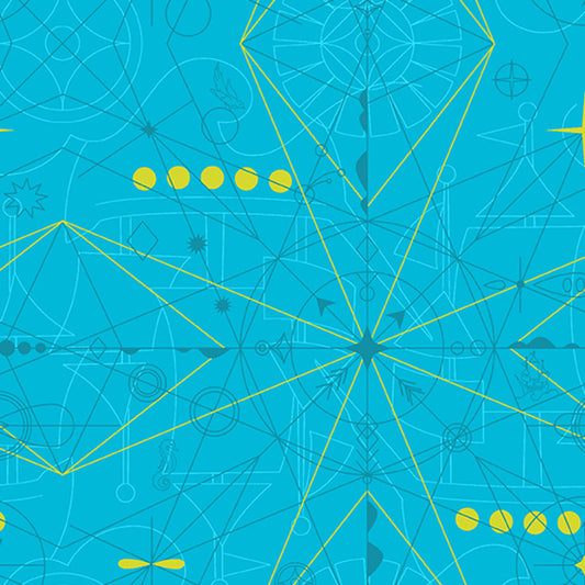 Sun Print 2022 - Compass in Water - by Alison Glass with Andover Fabrics