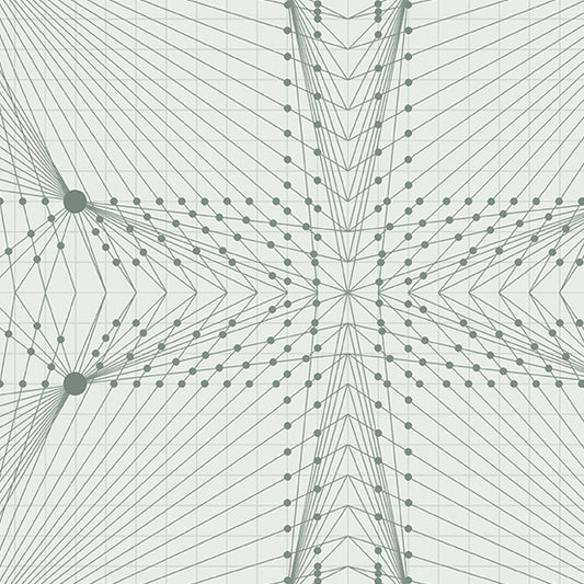 Wallflower - Interconnection in Moonstone - by Giucy Giuce with Andover Fabric