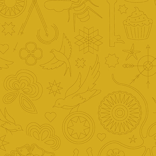 Sun Print 2020 - Embroidery in Yarrow - by Alison Glass with Andover Fabrics