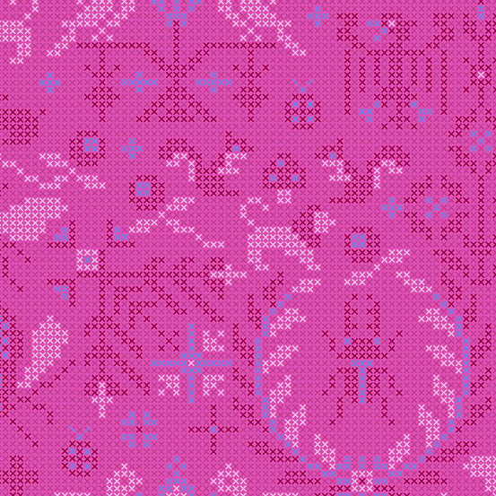 Sun Print 2020 - Menagerie in Dahlia - by Alison Glass with Andover Fabrics